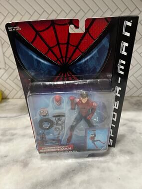 Spider-Man Power Punch Movie Action Figure Zip Line Toy Biz 2002 New Sealed